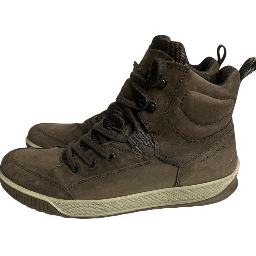 ECCO Men’s Bypath Tred Mid Boot Waterproof Sneaker Brown Coffee Leather US 9-9.5